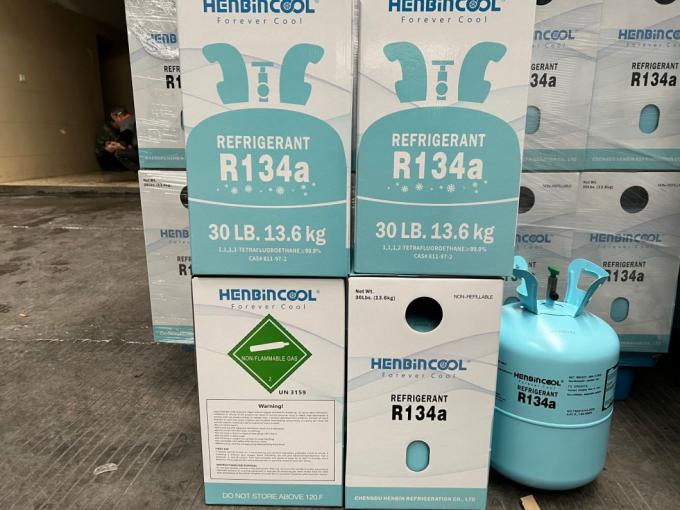 Tinggi kemurnian R134A pendingin 99,99 Air Con pendingin gas 0