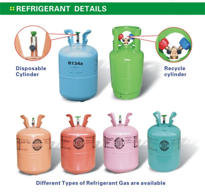 High Purity Refrigerant Gas R134A for Air Conditioner with Disposable Cylinder